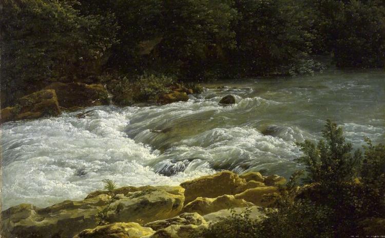 Joseph Bidauld Running Stream at San Cosimato France oil painting art
